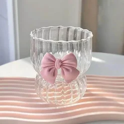 Plates u0026 More Küche & Esszimmer-Runde Teetasse aus Glas mit Fliege – Stilvoller Zitronenwasserbecher