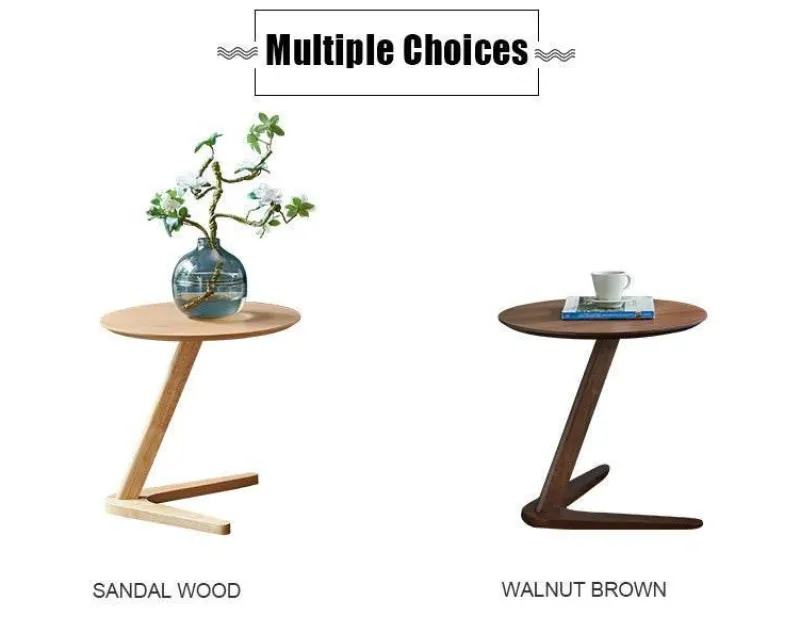 Cozy Living Möbel-Runder Beistelltisch aus Holz – Elegantes Sofa-Dekor