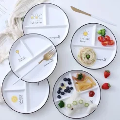 Elegance at the Table Küche & Esszimmer-Runder Gitterteller – perfekt für Solo-Mahlzeiten und Familienfrühstücke