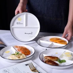 Elegance at the Table Küche & Esszimmer-Runder Gitterteller – perfekt für Solo-Mahlzeiten und Familienfrühstücke