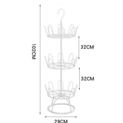 Tranquil Waters Badezimmer-Rundes Schuhregal – platzsparender Organizer