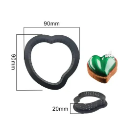 Tom Küche & Esszimmer-Rundes Tortenring-Set für französisches Gebäck, Desserts – Backformen