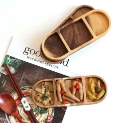 Tom Küche & Esszimmer-Rustikale Dipschale aus Holz – Vintage Küchengeschirr-Accessoire