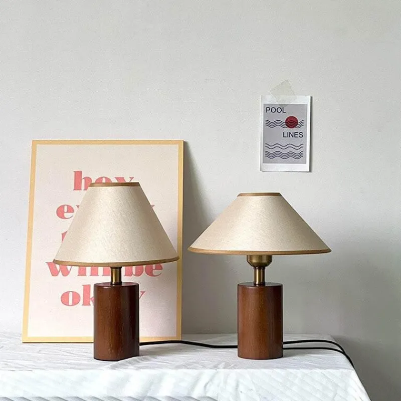 Bright Accents Beleuchtung-Rustikale Tischlampe - Vintage Holzsockel Beleuchtung Dekor