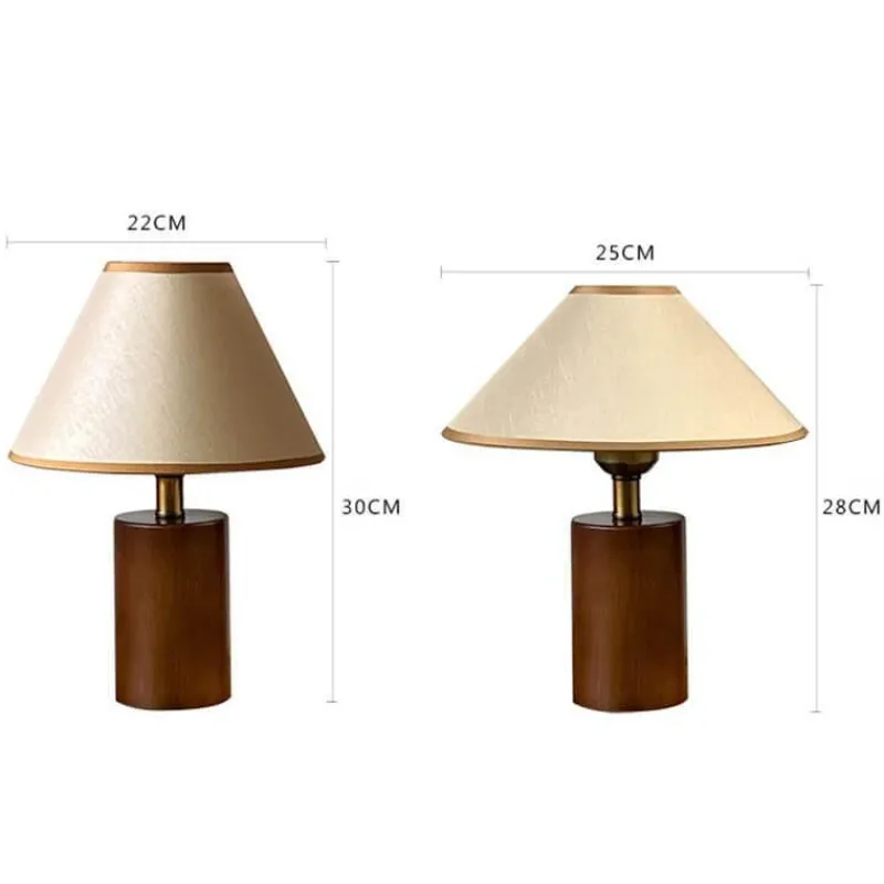 Bright Accents Beleuchtung-Rustikale Tischlampe - Vintage Holzsockel Beleuchtung Dekor