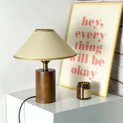 Bright Accents Beleuchtung-Rustikale Tischlampe - Vintage Holzsockel Beleuchtung Dekor