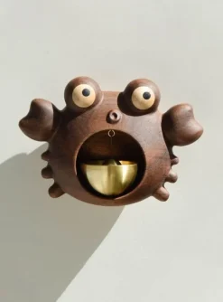 The Gilded Nest Wohndeko-Rustikale Türklingel aus Massivholz – süße Hängedekoration