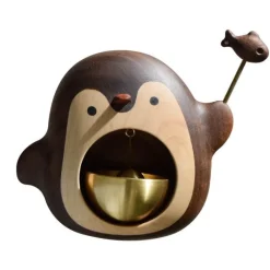 The Gilded Nest Wohndeko-Rustikale Türklingel aus Massivholz – süße Hängedekoration