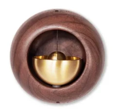 The Gilded Nest Wohndeko-Rustikale Türklingel aus Massivholz – süße Hängedekoration