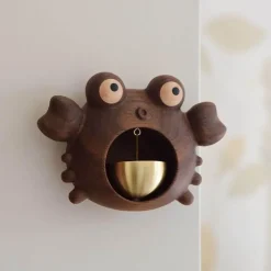 The Gilded Nest Wohndeko-Rustikale Türklingel aus Massivholz – süße Hängedekoration