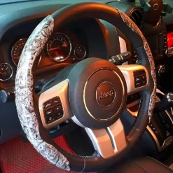 Wild u0026 Free Gear Autozubehör|Automobilindustrie-Rutschfeste Auto-Radabdeckung mit Holzmaserung – stilvoller Lenkradschutz