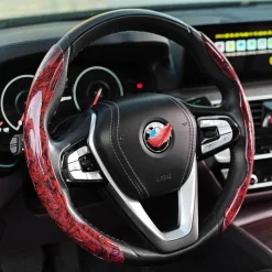 Wild u0026 Free Gear Autozubehör|Automobilindustrie-Rutschfeste Auto-Radabdeckung mit Holzmaserung – stilvoller Lenkradschutz