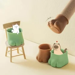 Comfort u0026 Style Gadgets Für Zuhause-Rutschfeste Möbelbeinabdeckungen für Katzenpfoten – 4er-Pack Schutzpolster