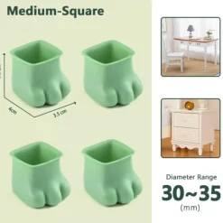 Comfort u0026 Style Gadgets Für Zuhause-Rutschfeste Möbelbeinabdeckungen für Katzenpfoten – 4er-Pack Schutzpolster