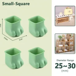 Comfort u0026 Style Gadgets Für Zuhause-Rutschfeste Möbelbeinabdeckungen für Katzenpfoten – 4er-Pack Schutzpolster
