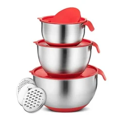 The Culinary Kit Küche & Esszimmer-Rutschfeste Multifunktions-Reibe-Rührschüsseln