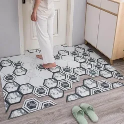 Floor u0026 Flair Boden & Teppiche-Rutschfeste nordische Sechseck-Fußmatte – staubdichte Eingangsmatte