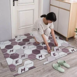 Floor u0026 Flair Boden & Teppiche-Rutschfeste nordische Sechseck-Fußmatte – staubdichte Eingangsmatte