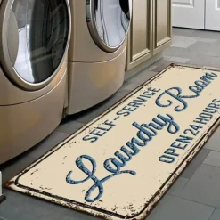 Tranquil Waters Boden & Teppiche|Badezimmer-Rutschfeste Waschküchenmatte - Stilvolle Bodenmatte für den Waschraum