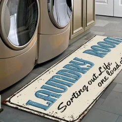 Tranquil Waters Boden & Teppiche|Badezimmer-Rutschfeste Waschküchenmatte - Stilvolle Bodenmatte für den Waschraum