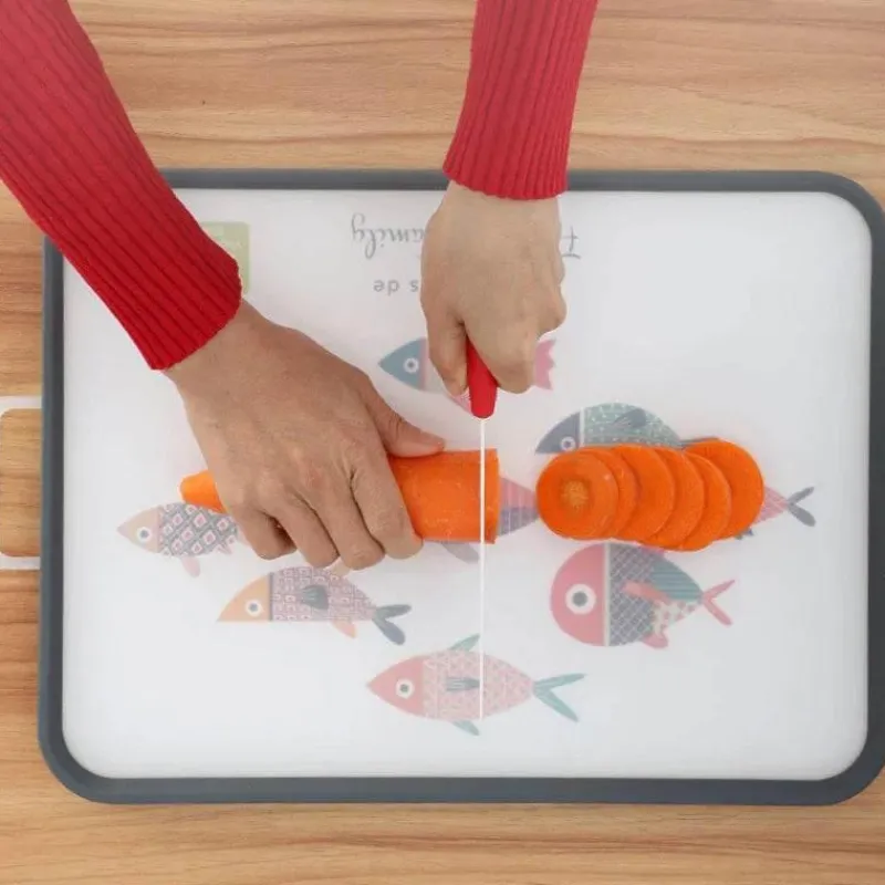 Tom Küche & Esszimmer-Rutschfestes Schneidebrett aus lebensmittelechtem PP – langlebiger Hackklotz für die sichere Lebensmittelzubereitung