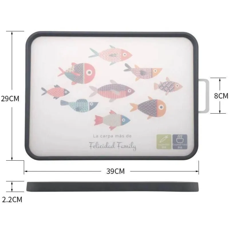 Tom Küche & Esszimmer-Rutschfestes Schneidebrett aus lebensmittelechtem PP – langlebiger Hackklotz für die sichere Lebensmittelzubereitung