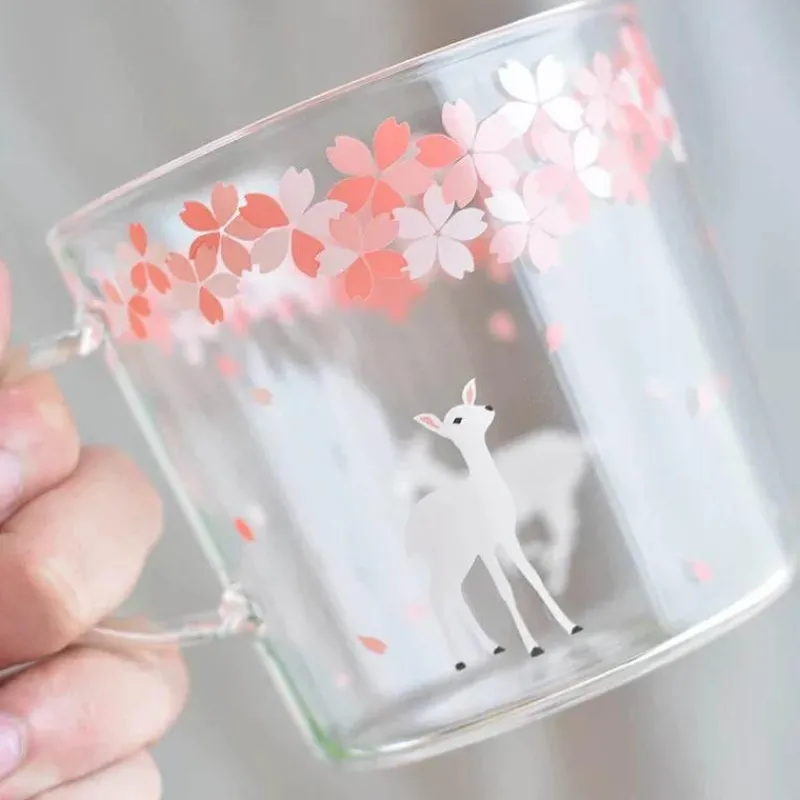 Plates u0026 More Küche & Esszimmer-Sakura Glas Kaffeetasse Katze Hirsch Kaninchen Teetasse Maid Trinkgeschirr