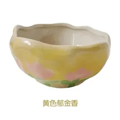 Plates u0026 More Küche & Esszimmer-Salatschüssel-Set aus Keramik – 135 oz, schönes Unterglasur-Design