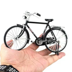 The Decor Haven Babyspielzeug-Sammlerstück Mini Fahrradmodell aus Metall - Vintage Fahrradspielzeug