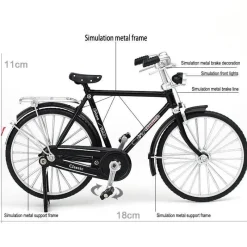 The Decor Haven Babyspielzeug-Sammlerstück Mini Fahrradmodell aus Metall - Vintage Fahrradspielzeug