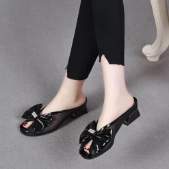 Damen Wilderness Haven Damenschuhe-Sandalen mit Schleife – bequeme Sommer-Absätze