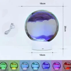 Bright Accents Beleuchtung-Sandmalerei-Tischlampe – Künstlerische dekorative Beleuchtung