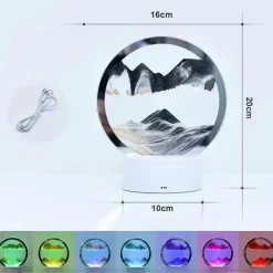 Bright Accents Beleuchtung-Sandmalerei-Tischlampe – Künstlerische dekorative Beleuchtung