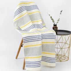 Wrap u0026 Relax Bettzeug-Saugfähiges Badetuch aus weicher Baumwolle mit Wabenstreifen – 70 x 140 cm