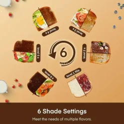 Adventure Basecamp Camping-Werkzeuge|Küche & Esszimmer-4-Scheiben-Toaster – Touchscreen-Steuerung, extrabreite Schlitze