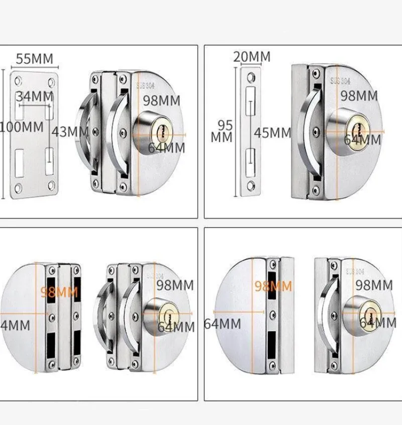 Comfort u0026 Style Gadgets Für Zuhause-Schiebetürschloss aus Edelstahl - Sicherheitsglastürschloss