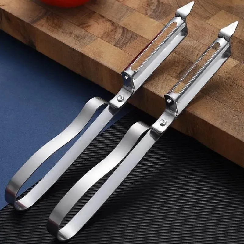 Tom Küche & Esszimmer-Schäler aus Edelstahl – Multifunktionales Küchengerät mit leicht zu reinigendem Design