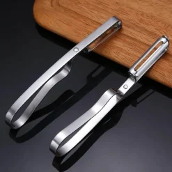 Tom Küche & Esszimmer-Schäler aus Edelstahl – Multifunktionales Küchengerät mit leicht zu reinigendem Design