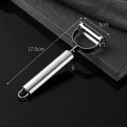 Tom Küche & Esszimmer-Schäler aus Edelstahl – Multifunktionales Küchengerät mit leicht zu reinigendem Design