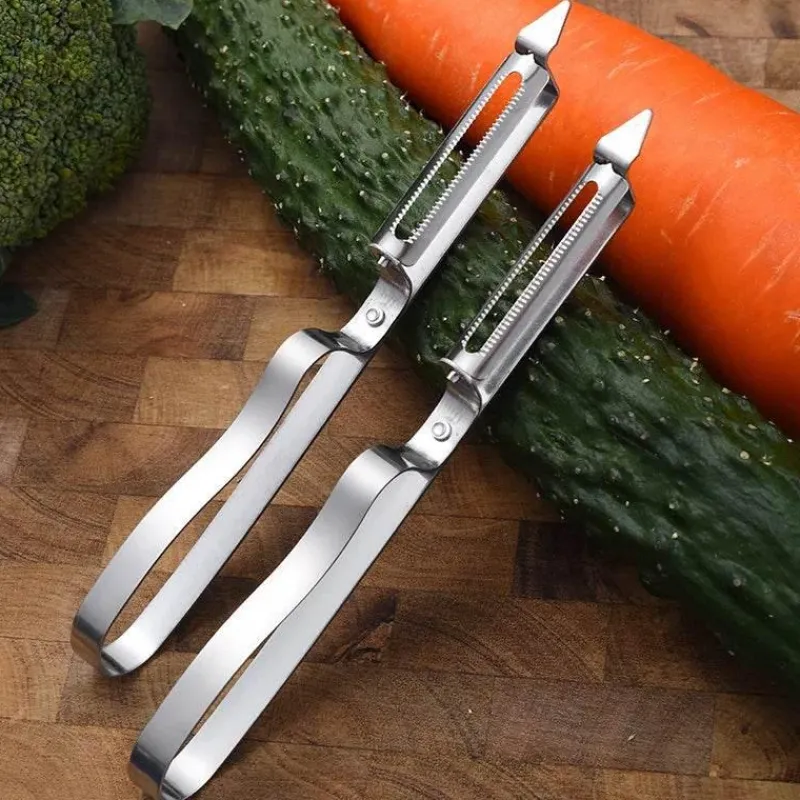 Tom Küche & Esszimmer-Schäler aus Edelstahl – Multifunktionales Küchengerät mit leicht zu reinigendem Design