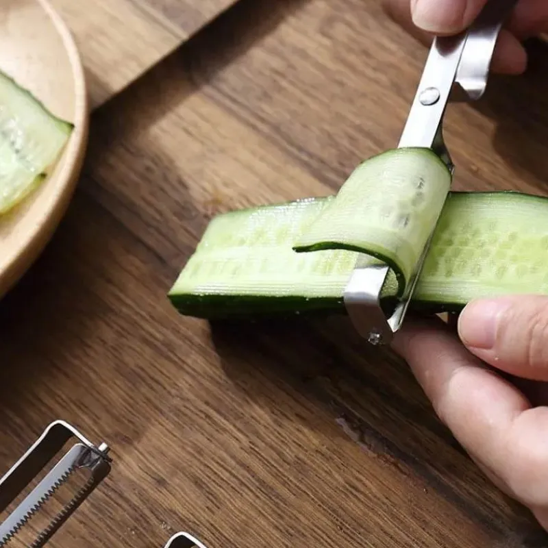 Tom Küche & Esszimmer-Schäler aus Edelstahl – Multifunktionales Küchengerät mit leicht zu reinigendem Design