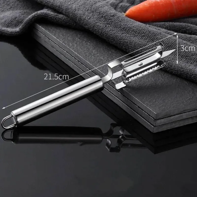 Tom Küche & Esszimmer-Schäler aus Edelstahl – Multifunktionales Küchengerät mit leicht zu reinigendem Design