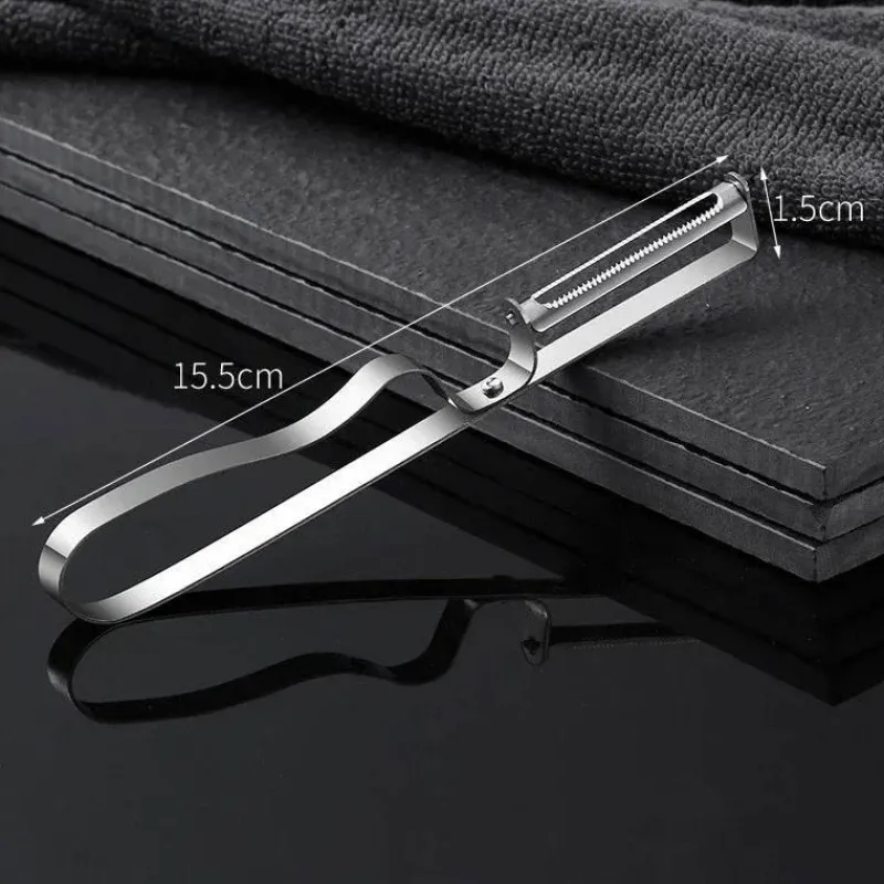 Tom Küche & Esszimmer-Schäler aus Edelstahl – Multifunktionales Küchengerät mit leicht zu reinigendem Design