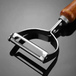 Tom Küche & Esszimmer-Schäler und Reibe aus Edelstahl – Multifunktionswerkzeug für müheloses Zubereiten von Obst und Gemüse