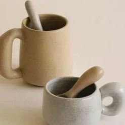 Plates u0026 More Küche & Esszimmer-Schlichtes Küchengeschirr-Set – Tasse, Wasserkocher, Schüssel, Teller, Teekanne und Gebäckteller