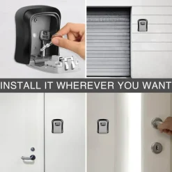 Comfort u0026 Style Gadgets Für Zuhause-Schließfach zur Aufbewahrung von Kombinationsschlüsseln – wetterfester 4-stelliger Sicherheitssafe