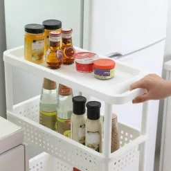 Space Savvy Küche & Esszimmer-Schmales Küchenregal – platzsparender, beweglicher Organizer