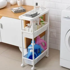 Space Savvy Küche & Esszimmer-Schmales Küchenregal – platzsparender, beweglicher Organizer