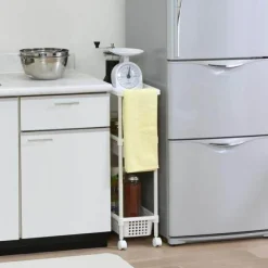 Space Savvy Küche & Esszimmer-Schmales Küchenregal – platzsparender, beweglicher Organizer