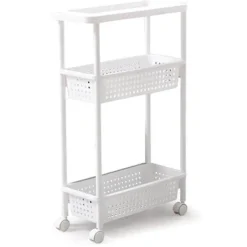 Space Savvy Küche & Esszimmer-Schmales Küchenregal – platzsparender, beweglicher Organizer